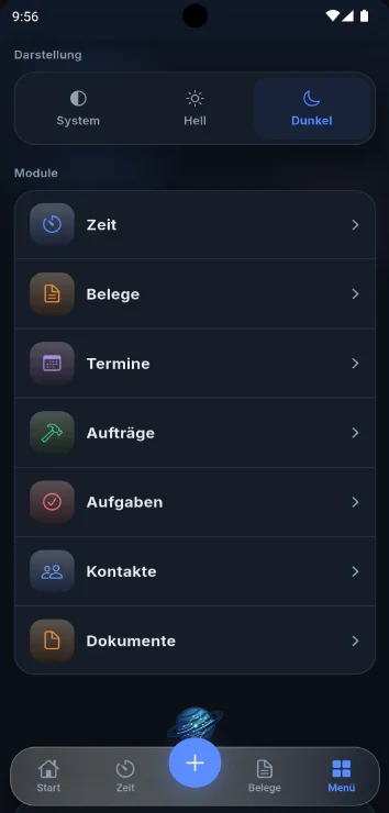 Jupiter ERP Companion-App auf dem Smartphone