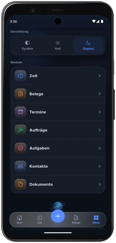 Jupiter ERP Companion-App auf dem Smartphone